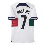 Billige Portugal Drakt VM 2022 Cristiano Ronaldo 7 Kortermet Borte Fotballdrakter..